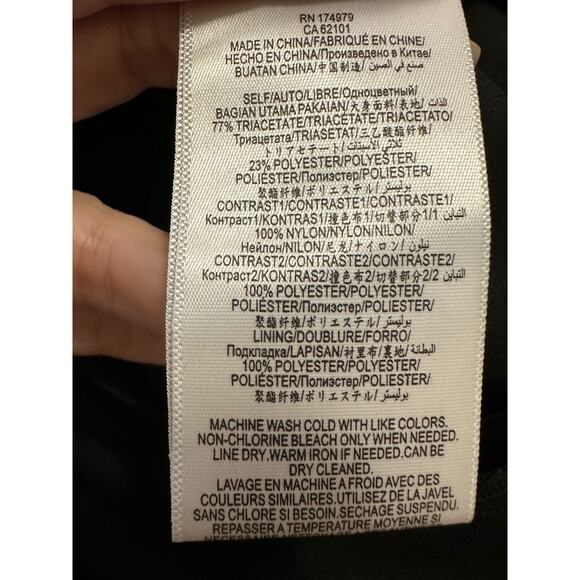 BCBGMAXAZRIA black open back lace detail ruffled party dress size 4 - Picture 4 of 16